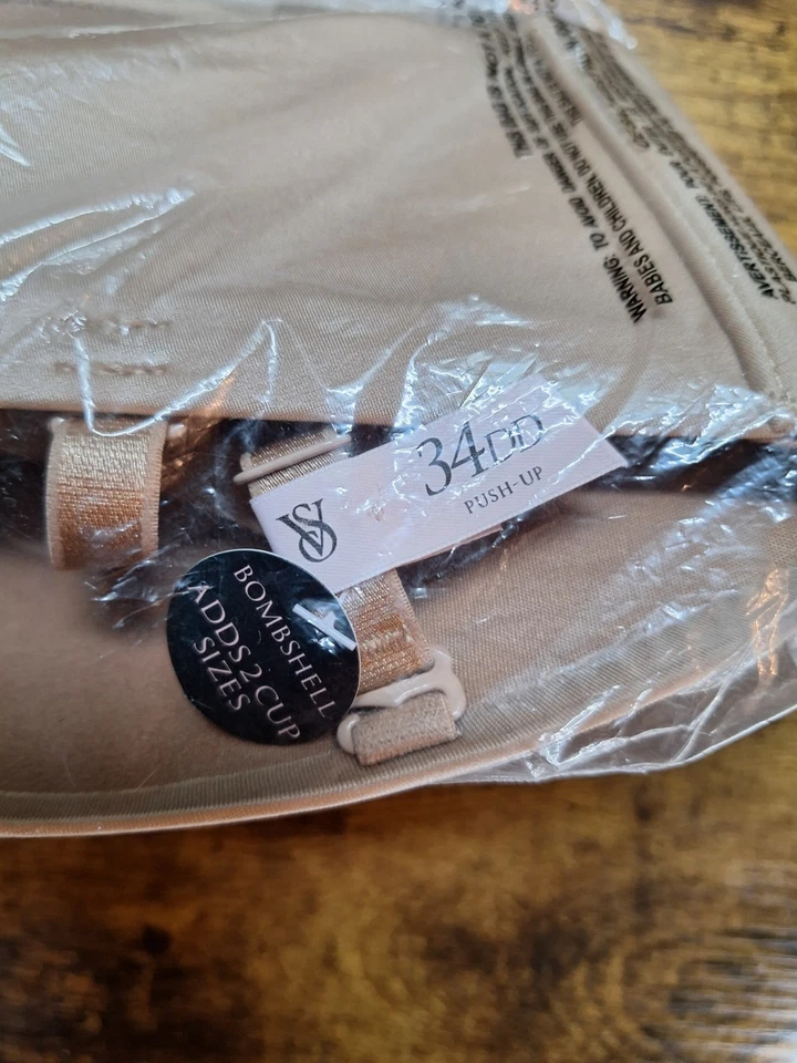 Sutiã Victoria's Secret Bombshell 34DD (bege/castanho) novo com etiquetas - Imagem 3 de 3