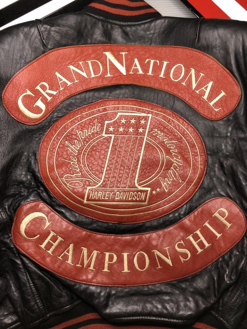 [Rare] Harley Davidson sheepskin rider's jacket Size: M Black/Red LTD From JAPAN image 4