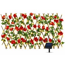 Garden Expanding Trellis with 100 Solar LED Lights Fence Wall Decor