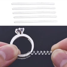 12 Pcs Transparent Guard TPU Invisible Ring Size Adjuster Size Reducer