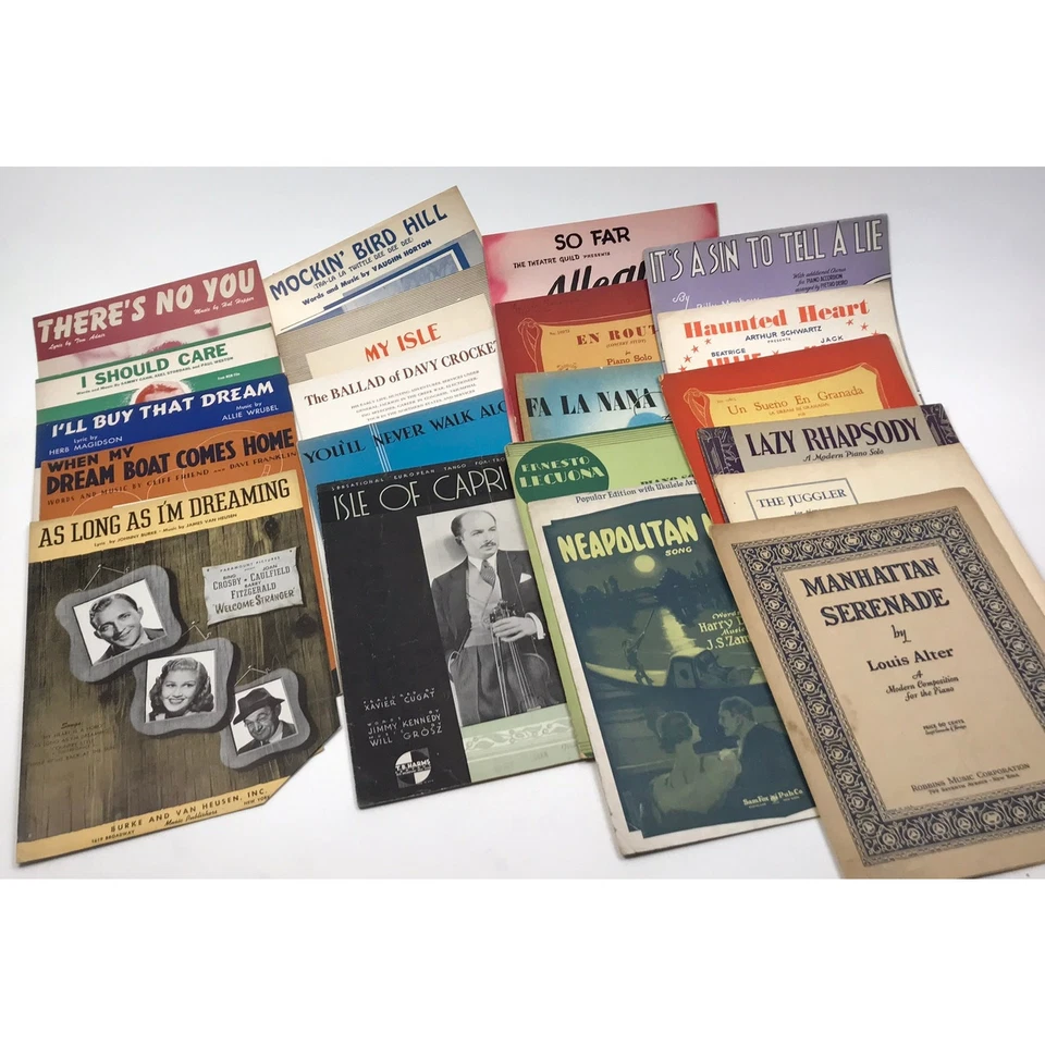 Vintage Sheet Music Lot of 88 Song Books Piano Hollywood Movies Jazz 1930s-1950s - Image 3 of 4