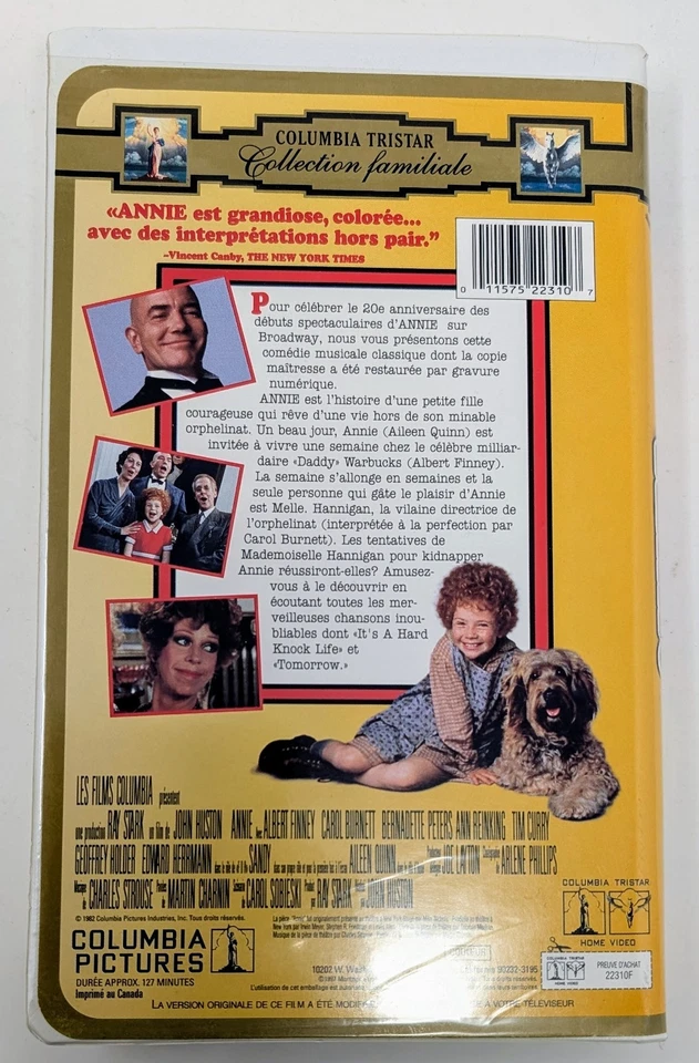Annie VHS (1982) - NTSC - French - VG (Tested) - Image 3 of 4