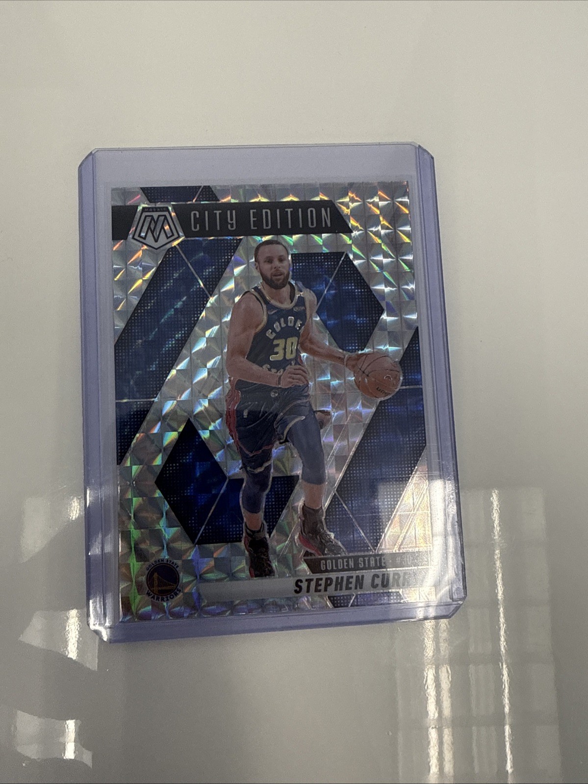 Stephen Curry 2024-25 Mosaic City Edition Reactive Blue Prizm #272 Warriors