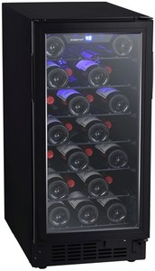 EdgeStar BWR301BL 15"W 25 Bottle Built-In Single Zone Wine Cooler - Black