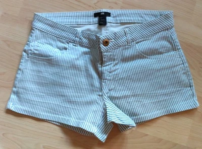 H&M Shorts, blau/weiß/gestreift, Gr.38, Baumwolle mit Stretch - Bild 1 von 4