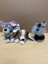 The Disney Store Mini Bean Bag Lady and the Tramp  Jock New With Tags