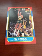 1986-87 Fleer #128 1986-87 Fleer #15 Tom Chambers Rookie Card. EX. rookie card picture