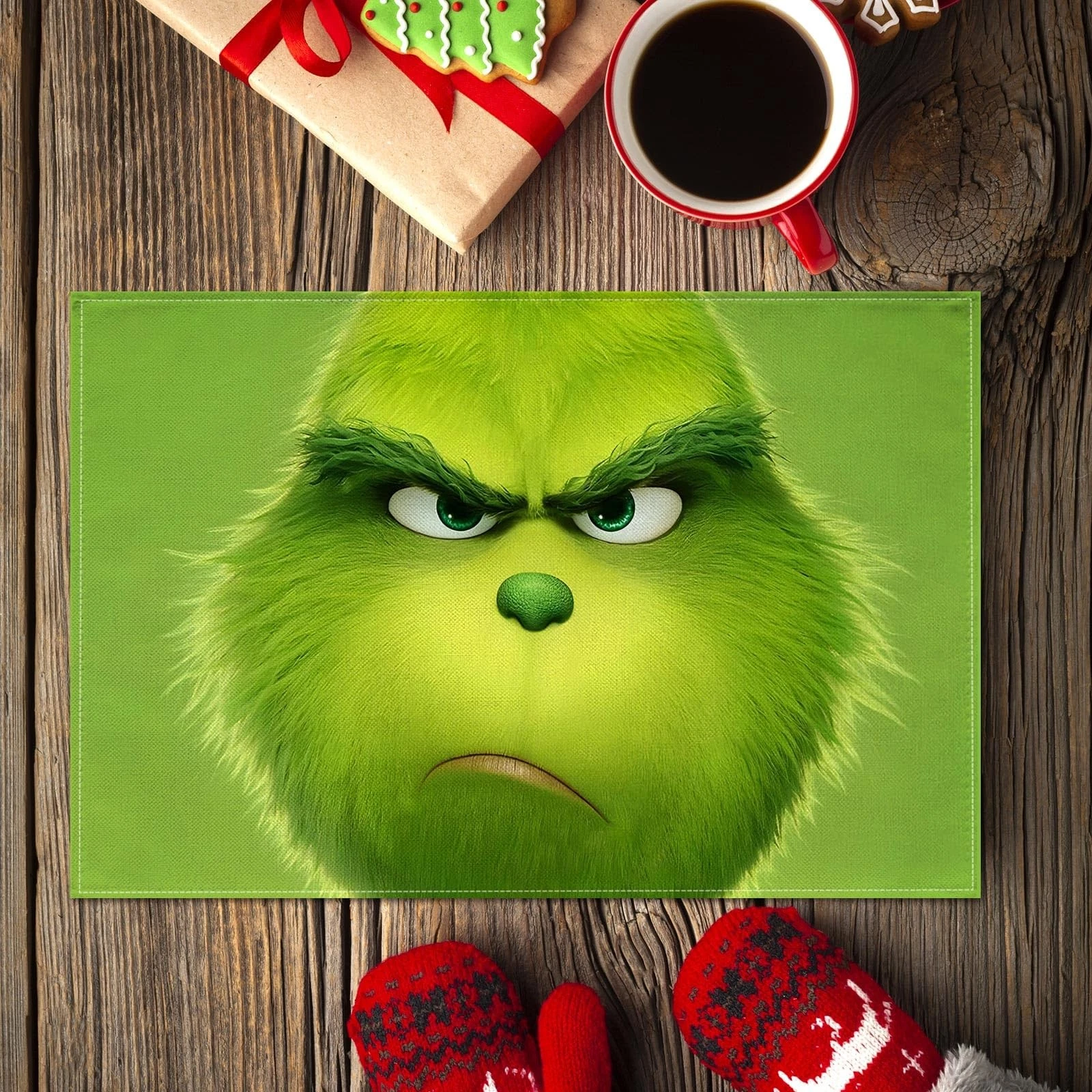 Christmas Character Placemats, Holiday Winter Tableware