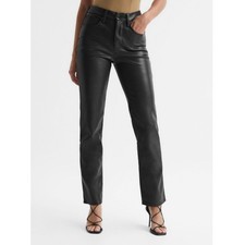 Good American Women's Black Better Than Leather Pants Size 0/25