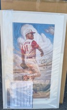 Barry Larkin signed print 12x24 Auto COA "Barry Larkin on a Mission" Not Framed 