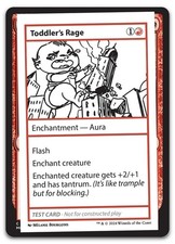 Toddler's Rage (NM) MB2 Playtest MB2PC Magic MTG