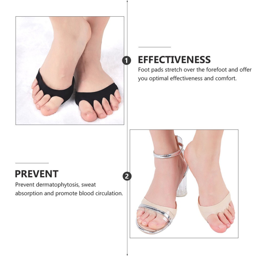 APL 4 Paia Calze Invisibili Cinque Punta Avampiede Mezzo Uomo Cuscino Tacco Alto