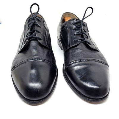Bally ''TRINO'' Mens Black Leather Cap Toe Derbys Size US 9.5 EEE