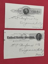 2 NY 1890s MACHINE CANCELS ARBUCKLE BROS COFFEE AD POSTAL CARDS +MONTANA FANCY !