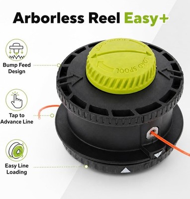 Ryobi Reel Easy+ Bump Feed Trimmer Head Straight Shaft RY15526 RY15527 RY15529