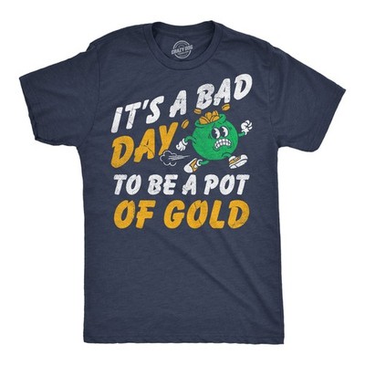 Mens Funny T Shirts Its A Bad Day To Be A Pot Of Gold Sarcastic St Paddys Day