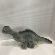 STEIFF Stuffed Animal Dinosaur 17 Gray And White