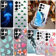 Phone Case For Samsung Galaxy S25 S24 S23 S22 S26 Marine Life Hard PC Skin Cover