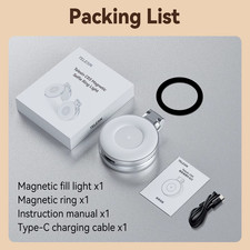 Magnetic Fill Light Mini Selfie Light 3 Modes Adjustable Brightness for Smartpho