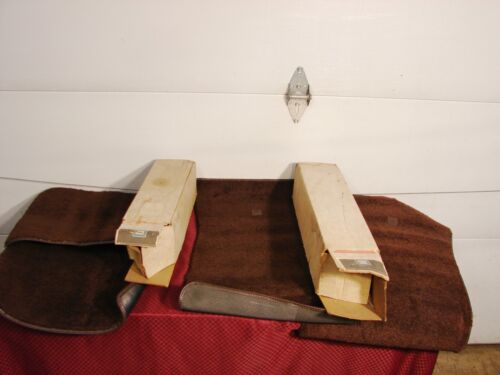 77-85 CADILLAC BUICK OLDS PONTIAC B C E BODY NOS GM  BROWN CARPETED FLOOR MATS - Picture 1 of 6