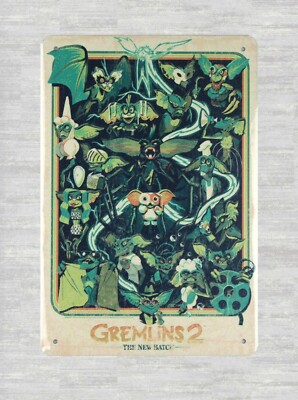 living room wall art Gremlins2 the new batch  tin metal sign