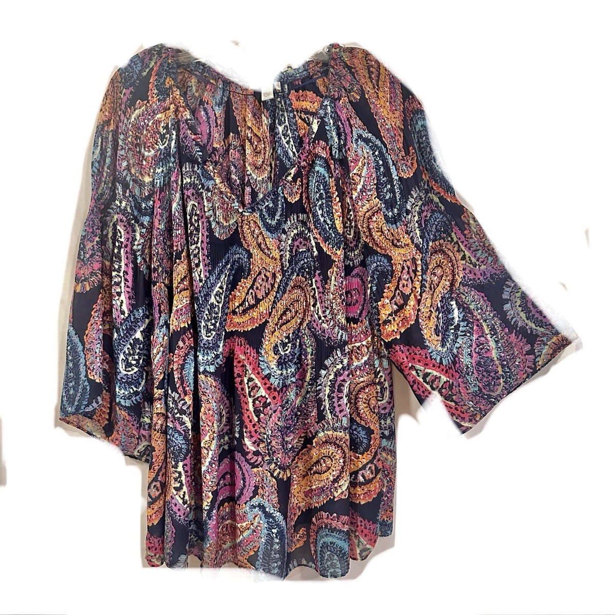売れ筋商品|||タハリエーエスエル  カットソー トップス レディース Plus Size Paisley-Print Bow-Neck Blouse Floral Multi Spense Plus Size 1X Blouse Multicolor Paisley Smocked Flowy