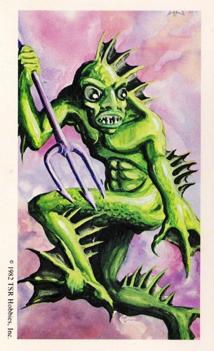 Sahuagin, Advanced Dungeons and Dragons Monster Card (single card), 1982 - Picture 1 of 2