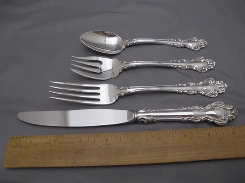 Reed & Barton Sterling SPANISH BAROQUE (1965) 4 Pc PLACE SETTINGS-No Mono