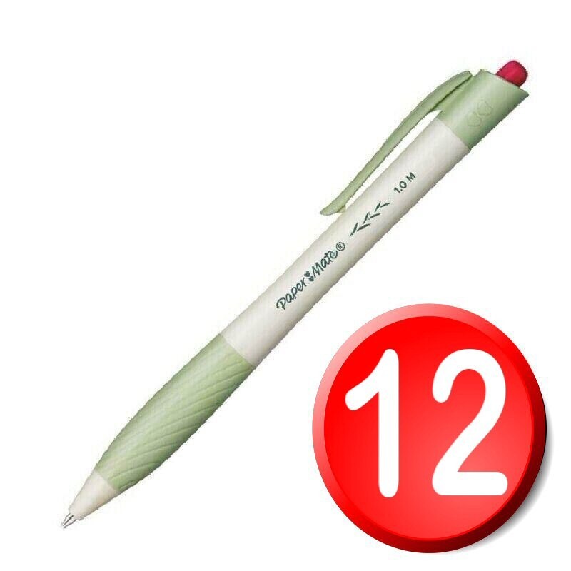 PaperMate Red Ballpoint Pens Retractable Medium S0896710
