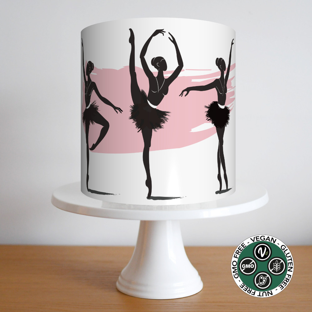 Bailarina de ballet adorno de pastel borde patrón de tira envolvente fiesta zapatos comestibles
