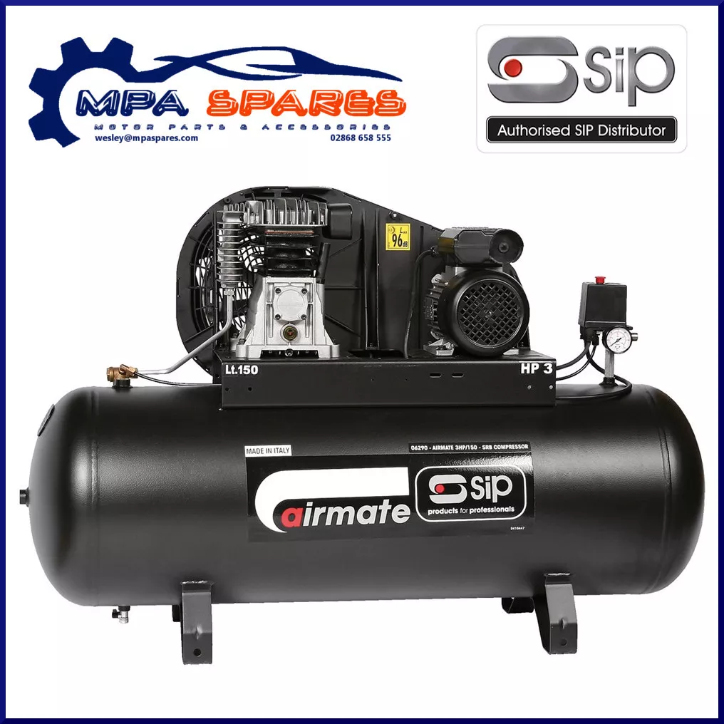 SIP 06290 AIRMATE 3HP 150 SRB COMPRESSOR