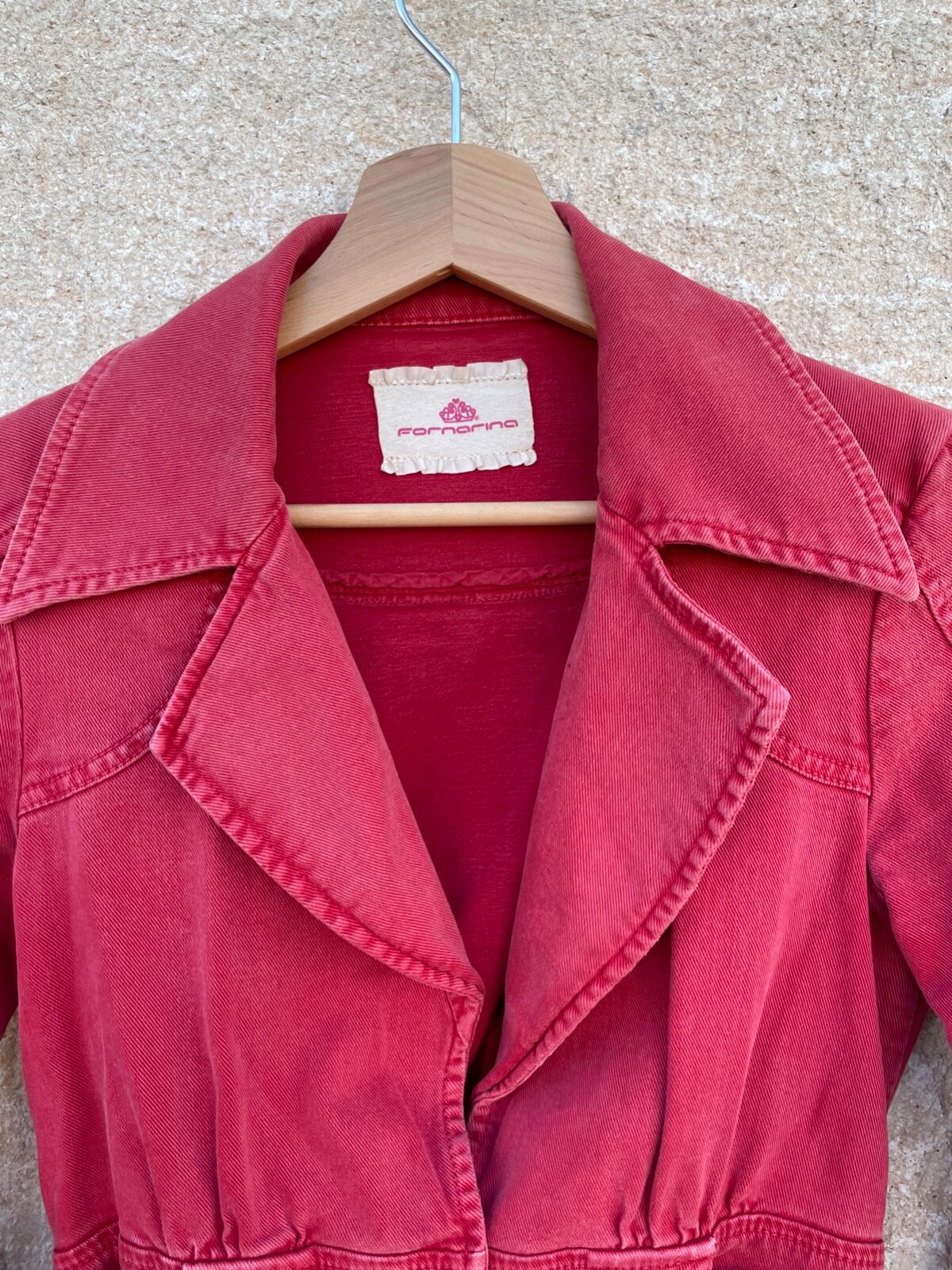 Fornarina Y2K Pink/Salmon Jeans Blazer, Women's Jeans Blazer/Jacket, Size S image 8