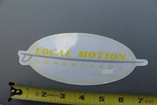 LOCAL MOTION Hawaii Clear Grey Yellow Surfboard 80's LM2 Vintage Surfing STICKER
