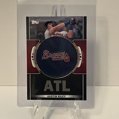 2023 Topps Austin Riley Team Logo Patch Relic - #TLP-ARI - BLACK /299 - NM