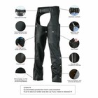 CLASSIC MOTORCYCLE HARLEY BIKER LEATHER CHAPS Liner Included!