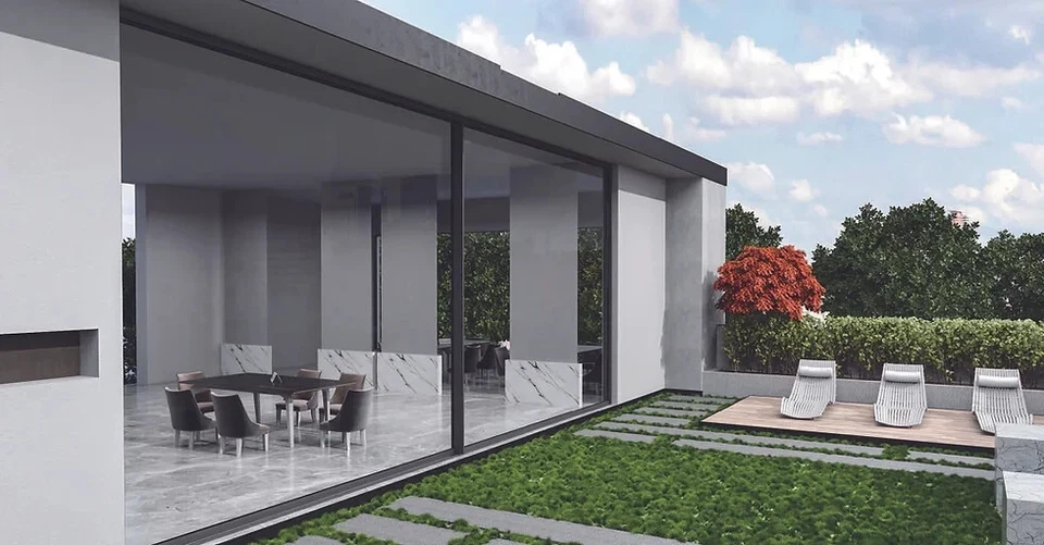 Hermes Collection Aluminum Sliding 2-Panel Patio Door | 120” x 96” | 10' x 8' - Image 4 of 4