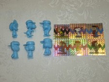 Super7 Peanuts Baseball Keshi Mini-Figure & Sticker Complete Lot Set of 6 Blue
