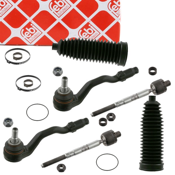 2X febi 40552 Spurstange + Spurstangenkopf + Manschette FüR BMW X3 E83 Vorne-image
