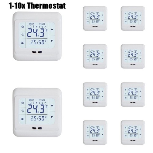 Digital Thermostat LCD Raumtemperaturregler Touchscreen Fußbodenheizung Weiß