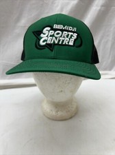 Trucker Hat Baseball Cap Vintage Mesh Snap Bemidji Sports Center Embroidered
