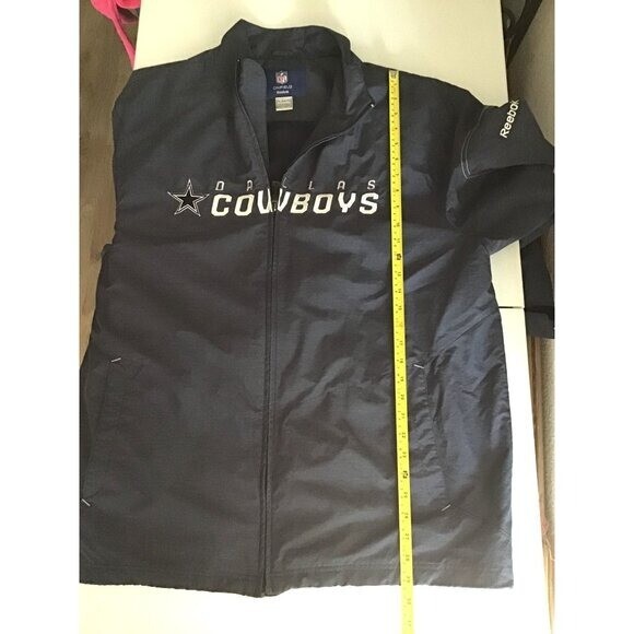 REEBOK- MENS BLUE LIGHT WEIGHT ZIP-UP CLOSURE POCKETS WINDBREAK JACKET SIZE XL thumbnail 6