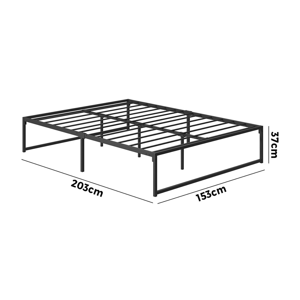 Metal Bed Frame Queen Double King Single Size Bed Base Platform