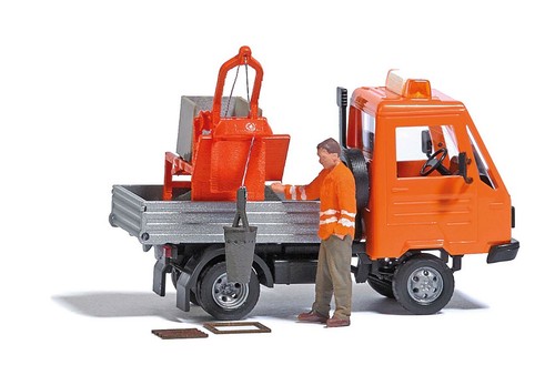 Veicoli da costruzione busch H0, trasporto vetro, scatola di distribuzione, martello aria compressa, nuovo/IMBALLO ORIGINALE - Foto 2 di 9