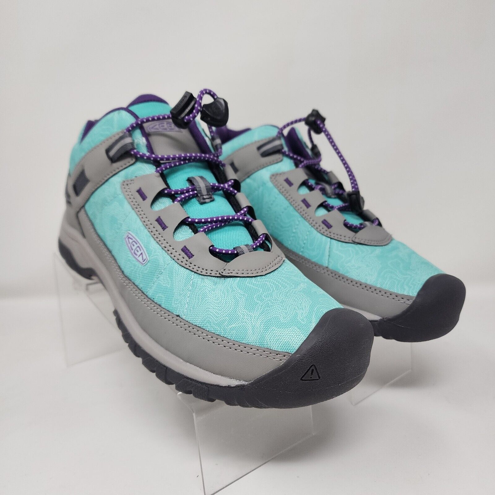 Scarpe da trekking Keen uomo 7 grigio verde logo trail sneakers stringate rapide passeggio