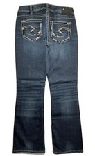 Jeans Bootcut Silver Aiko Femme Taille 26, Bleu, Taille Mid Rise, Inseam 31