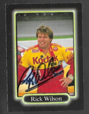 RICK WILSON signed 1990 MAXX trading card NASCAR Driver #75 | eBay