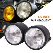 Universal Motorcycle Twin Headlight Double Dual Lamp Dirt Bike Street Fighter