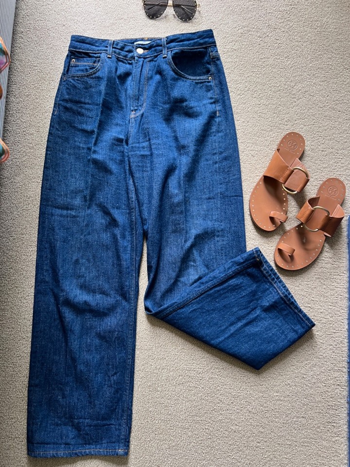 Zara Denim Wide Leg Jeans eu size 38 eBay