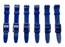 Swatch Replacement Plastic PVC Watch Band Flat Shinny without Pins 12mm