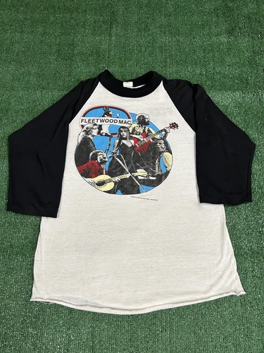 Fleetwood Mac The Tusk Tour 3/4 Raglan T Shirt 1970s vintage concert t-shirt, vintage, single stitch, B+ condition